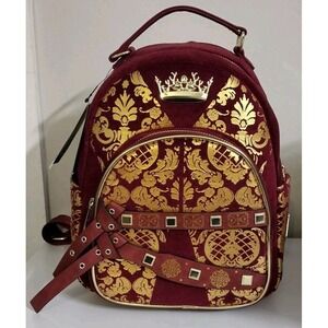 NWT Loungefly Game Of Thrones Joffrey Mini Backpack Burgundy Red Gold Crown